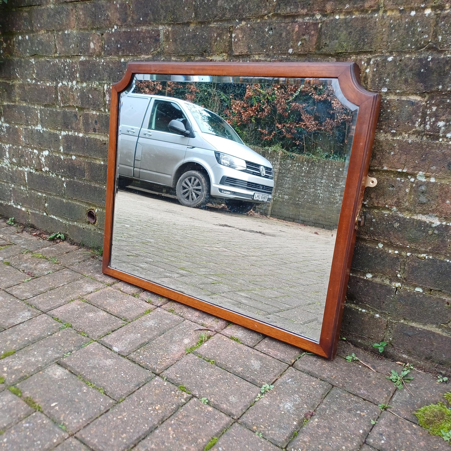 Large Imposing Vintage Mahogany Quality Wall Mirror FREE HAND Delivery