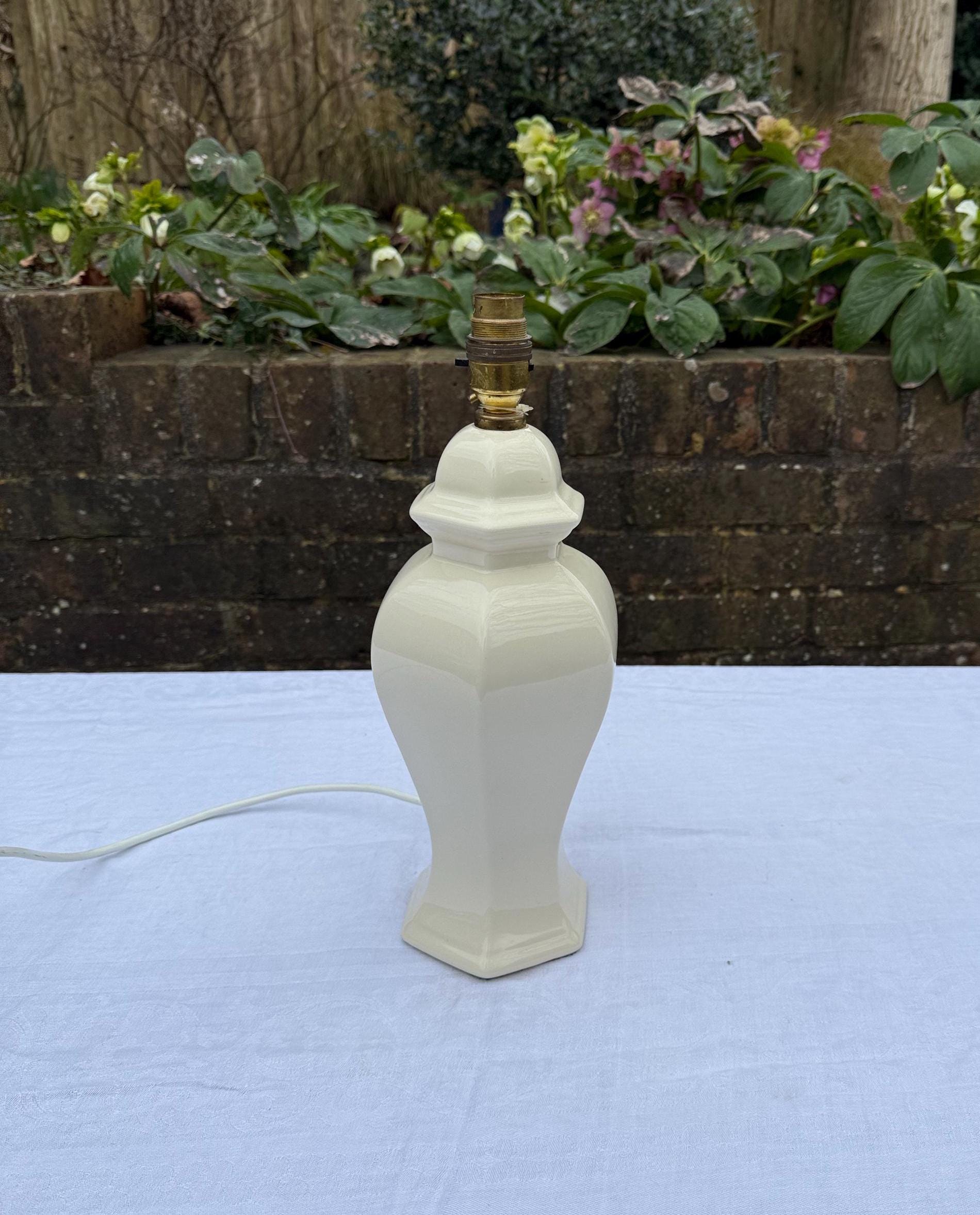 cream ceramic lamp