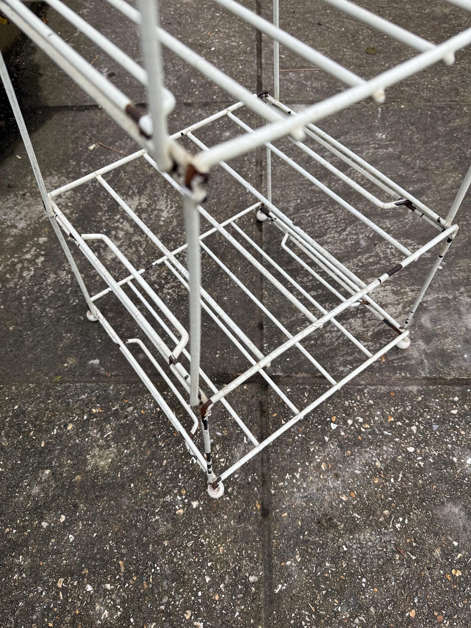 Vintage retro Kitchen Stand - pot stand, metal pot holder, vintage stand, metal storage, retro stand, vintage kitchen, vintage plant stand