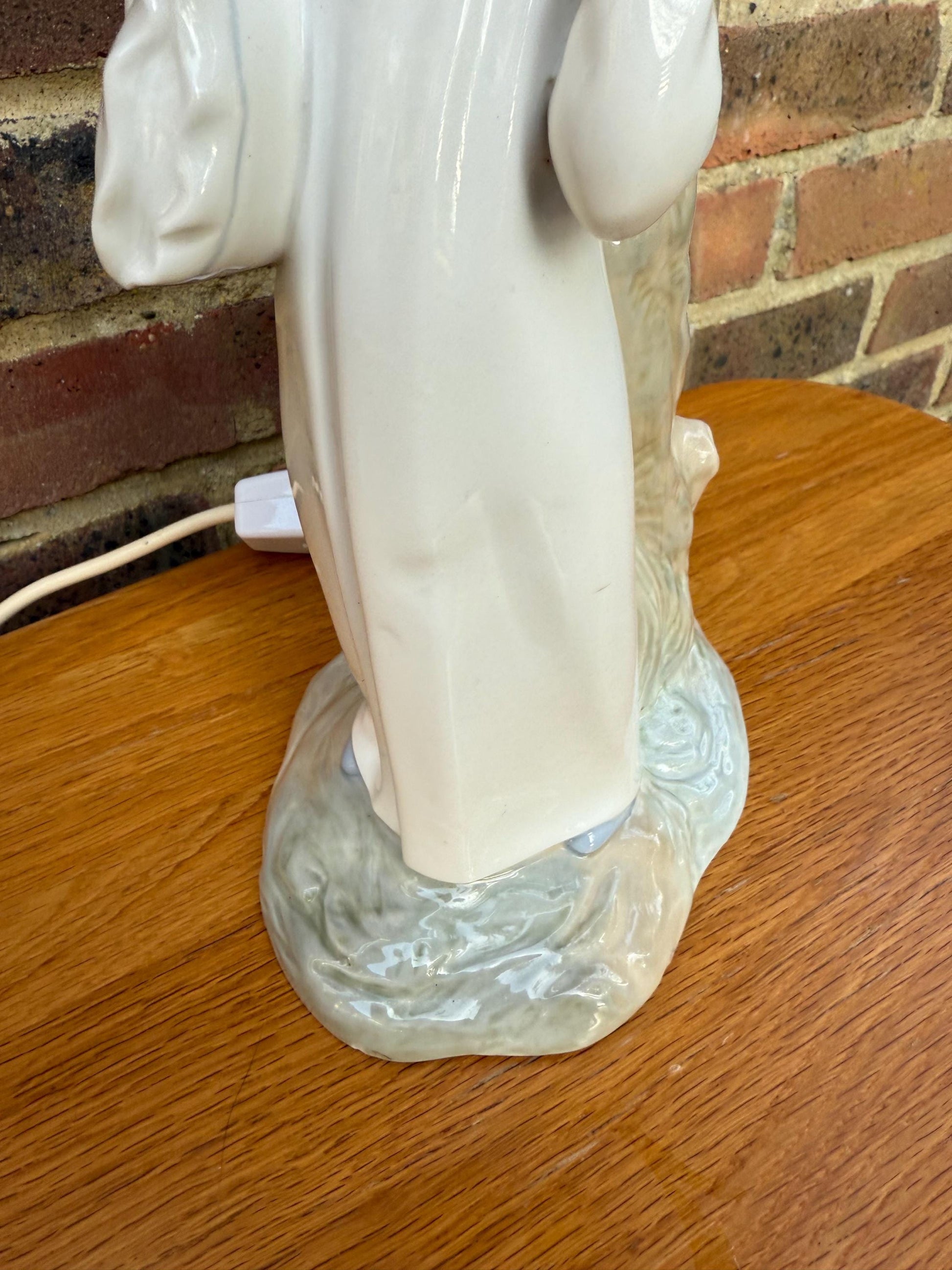 Vintage Lladro Bedtime Table Lamp - Nursery, Child's Room, Bedroom Table Lamp of sleeping boy, Going to Bed, Working, VGC