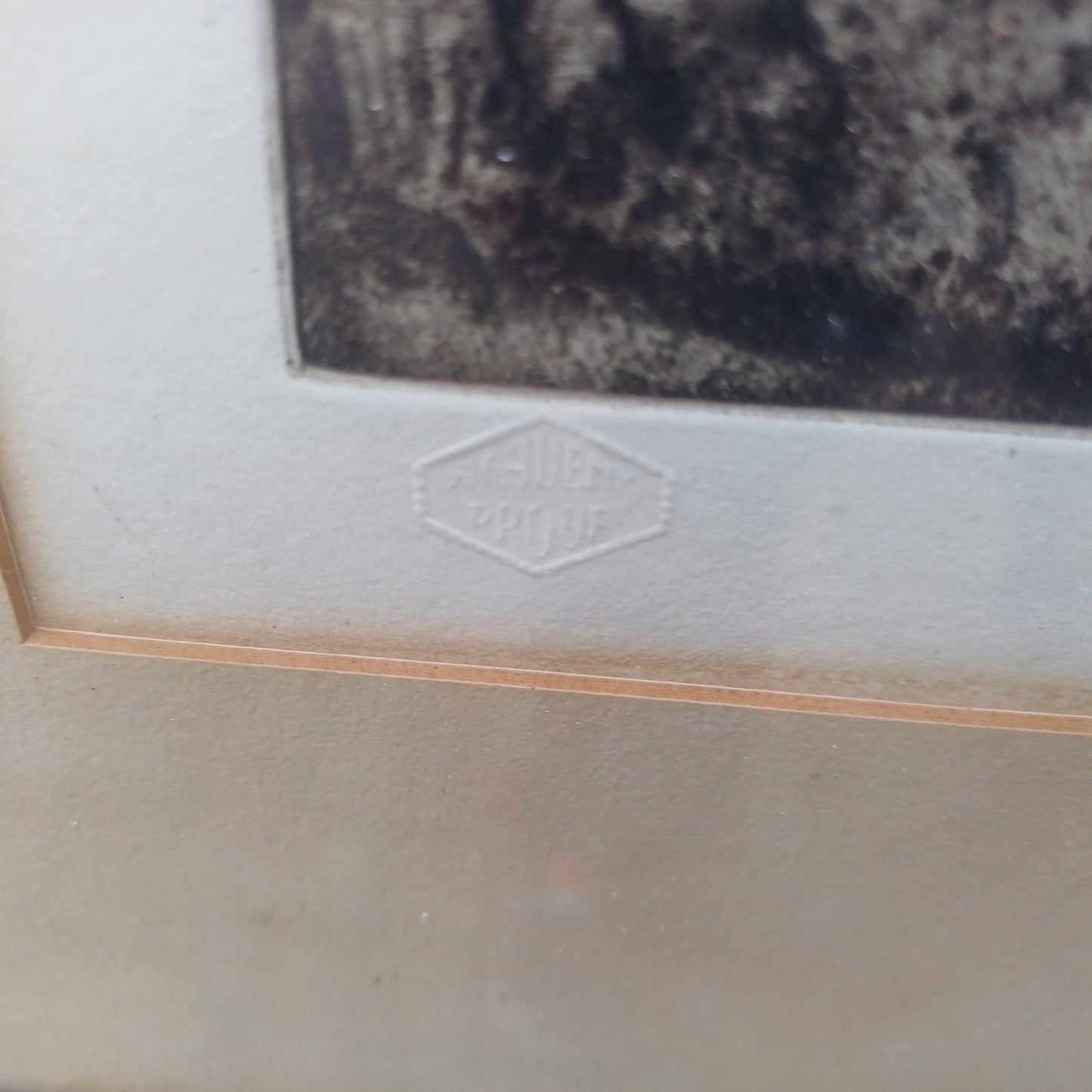 Early 1900s Etching signed print of Loch Lomond, Scotland, by Andrew Watson Turnbull (1874-1957). Gallery Proof. Vintage Glazed Frame.