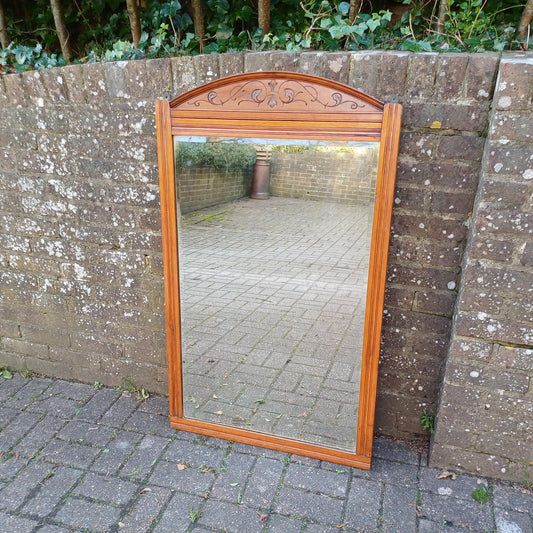 Huge Early 20th Century Large Over Mantel or Wall Mirror – Exceptional Craftsmanship, Elegant Design 118 x 69 cm FREE HAND Delivery