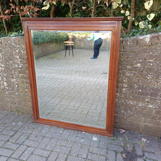 Huge Imposing Vintage Antique Late Victorian Wall Mirror or Over Mantel 144 x 119 cm FREE HAND Delivery