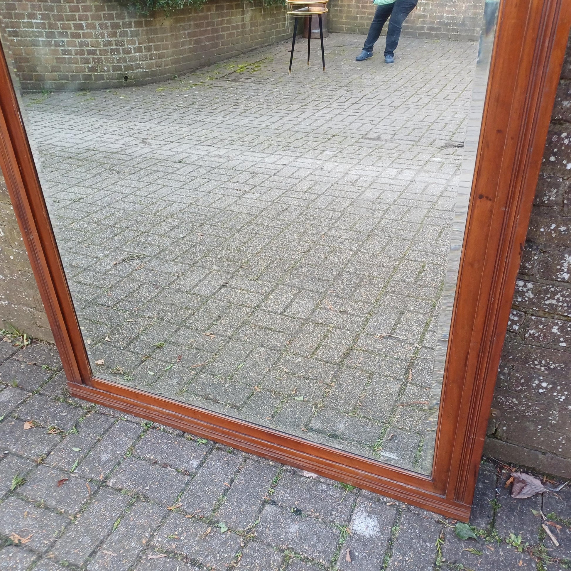 Huge Imposing Vintage Antique Late Victorian Wall Mirror or Over Mantel 144 x 119 cm FREE HAND Delivery