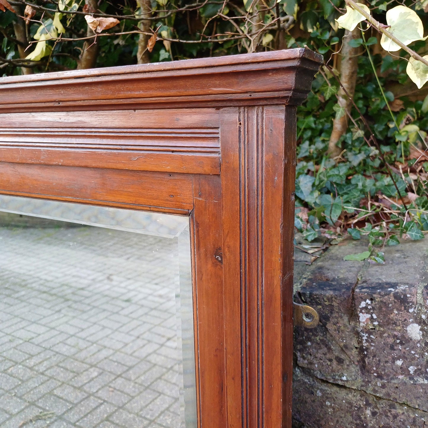 Huge Imposing Vintage Antique Late Victorian Wall Mirror or Over Mantel 144 x 119 cm FREE HAND Delivery