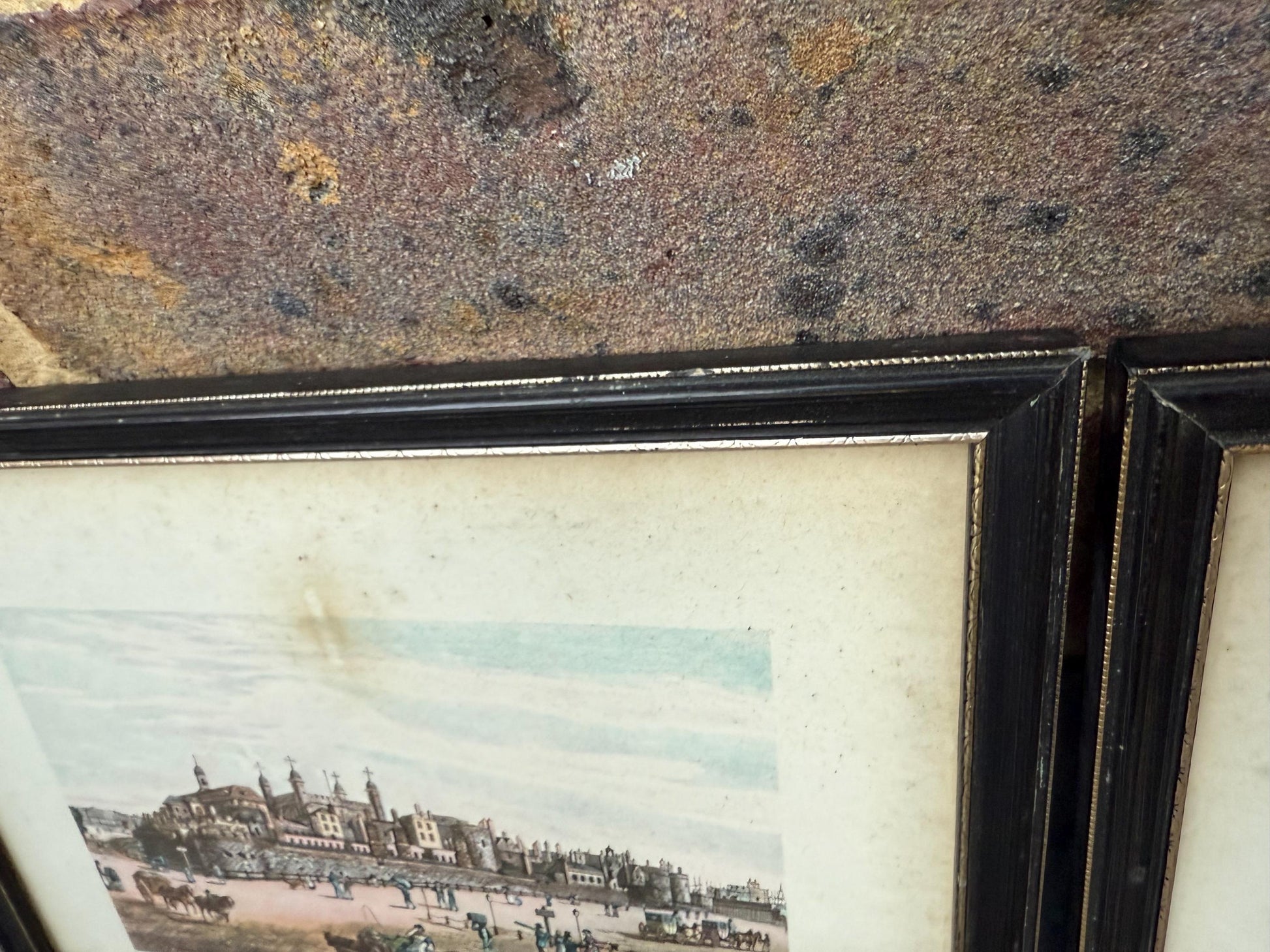 London Scenes – vintage colour aquatint prints by Havel & Sons, The Tower of London and Westminster Abbey, St Margaret’s Church, – 1800s