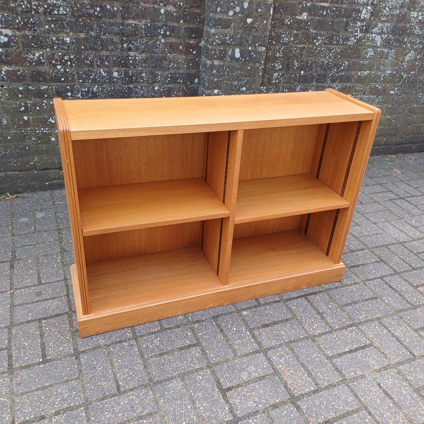 Antique Style Oak Veneer Bookcase | 1920s Stripped Oak Look | Adjustable Shelves | Vintage-Style Bookshelf FREE HAND Delivery
