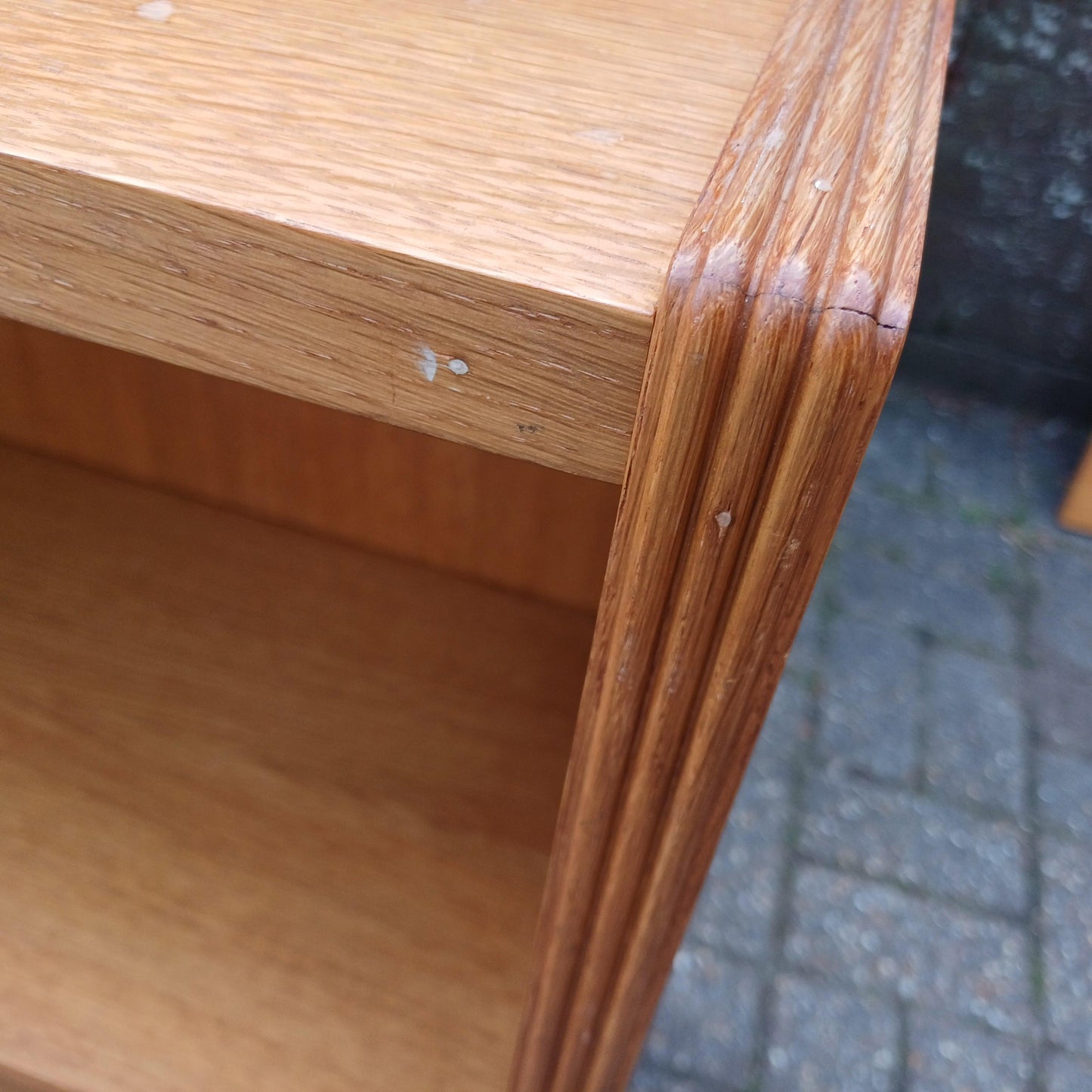 Antique Style Oak Veneer Bookcase | 1920s Stripped Oak Look | Adjustable Shelves | Vintage-Style Bookshelf FREE HAND Delivery