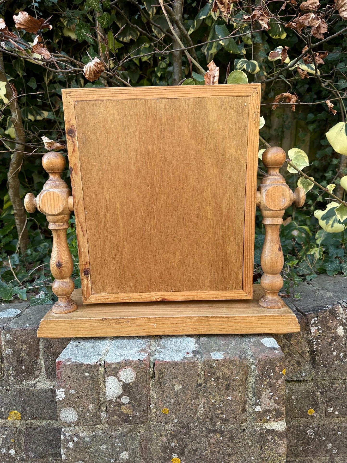 Rare vintage pine swing mirror - great quality, 1980s mirror, smaller mirror, bedroom swing mirror, pine vintage swing mirror