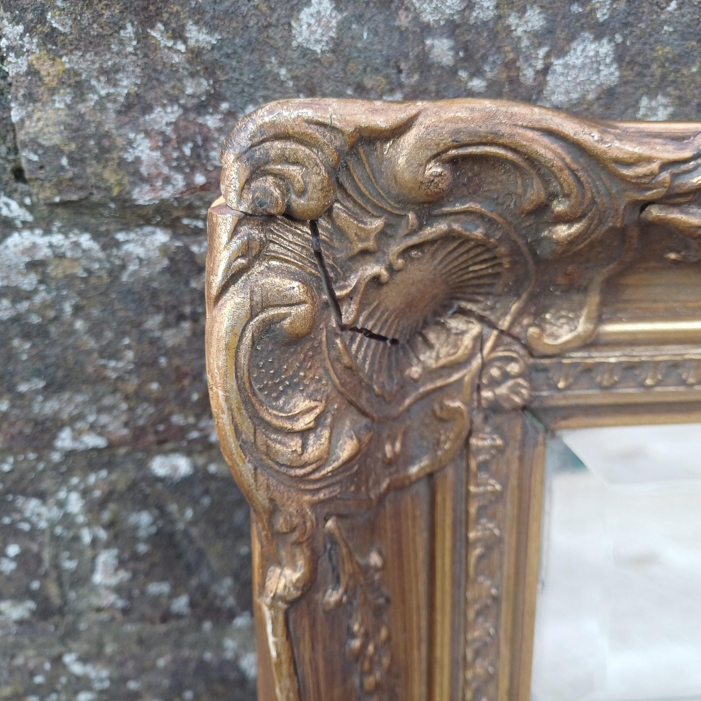Huge Vintage 80s French Louis XV-Style Wall Mirror Ornate Gilt Frame, Bevelled Glass Panels FREE HAND Delivery
