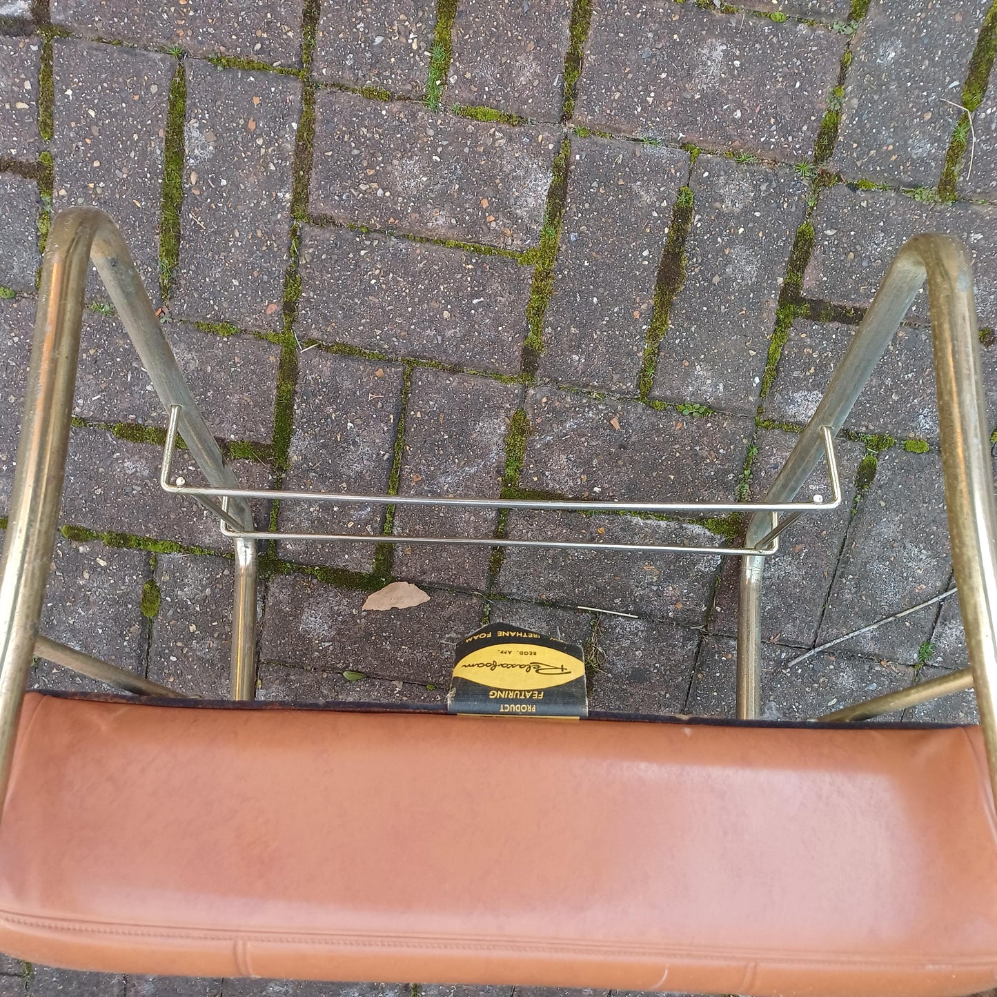 Vintage Retro 60s or 70s Valet Stand Chair Clothes Rack Storage Gold Finish Wood Accents Seat and Storage FREE HAND Delivery