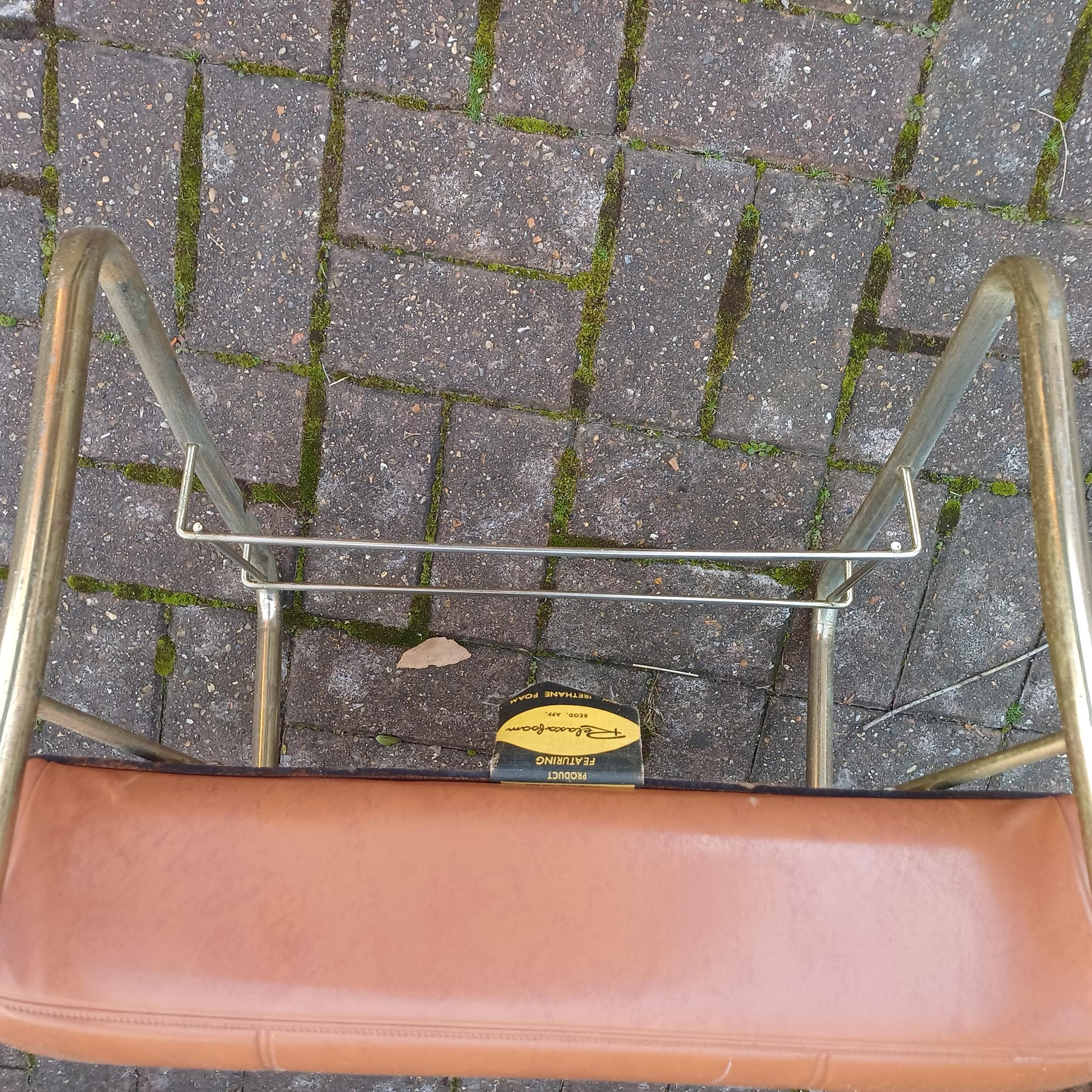 Vintage Retro 60s or 70s Valet Stand Chair Clothes Rack Storage Gold Finish Wood Accents Seat and Storage FREE HAND Delivery