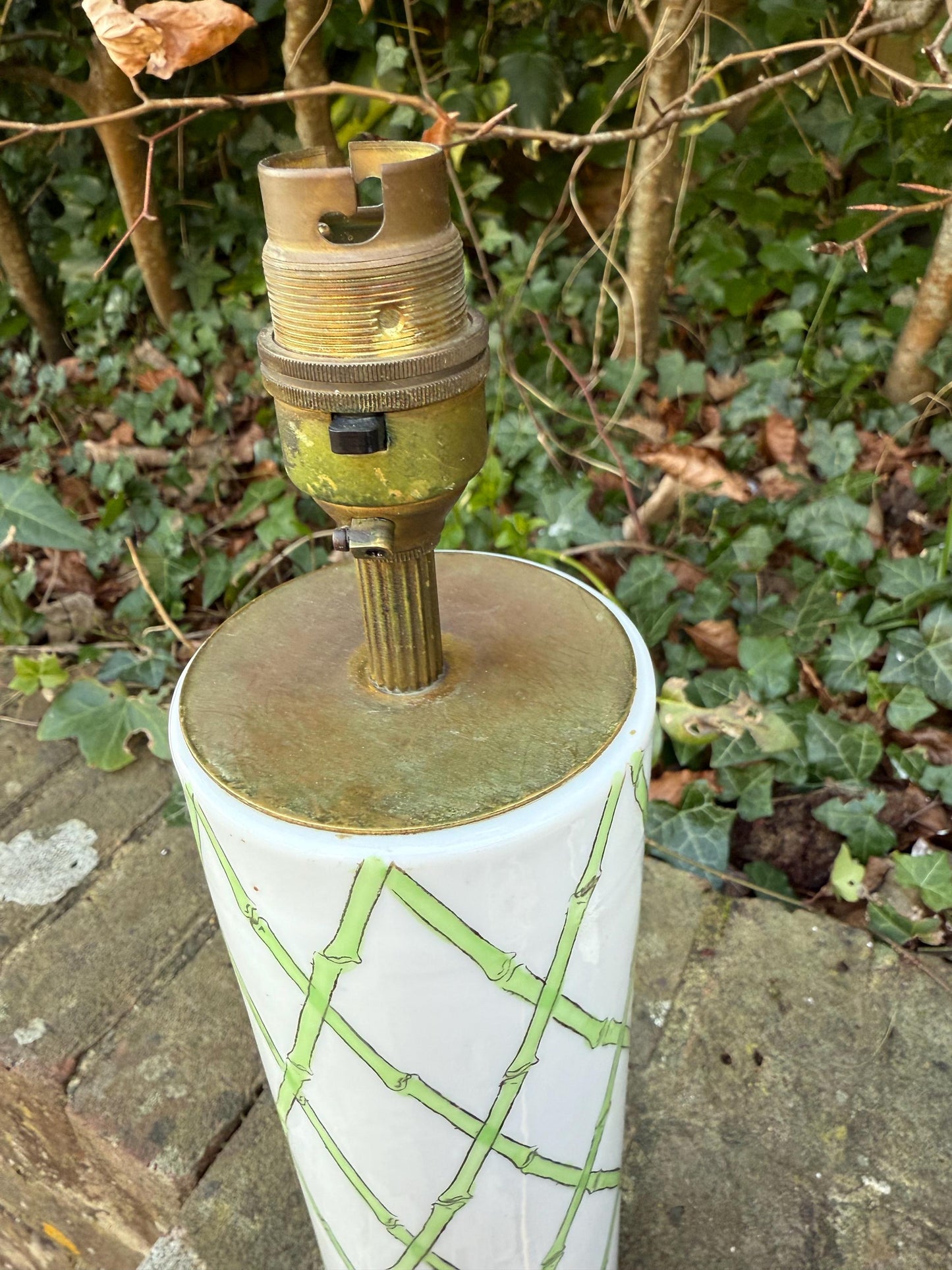 Rare hand painted early 20th century Oriental Table Lamp - PAT tested and working