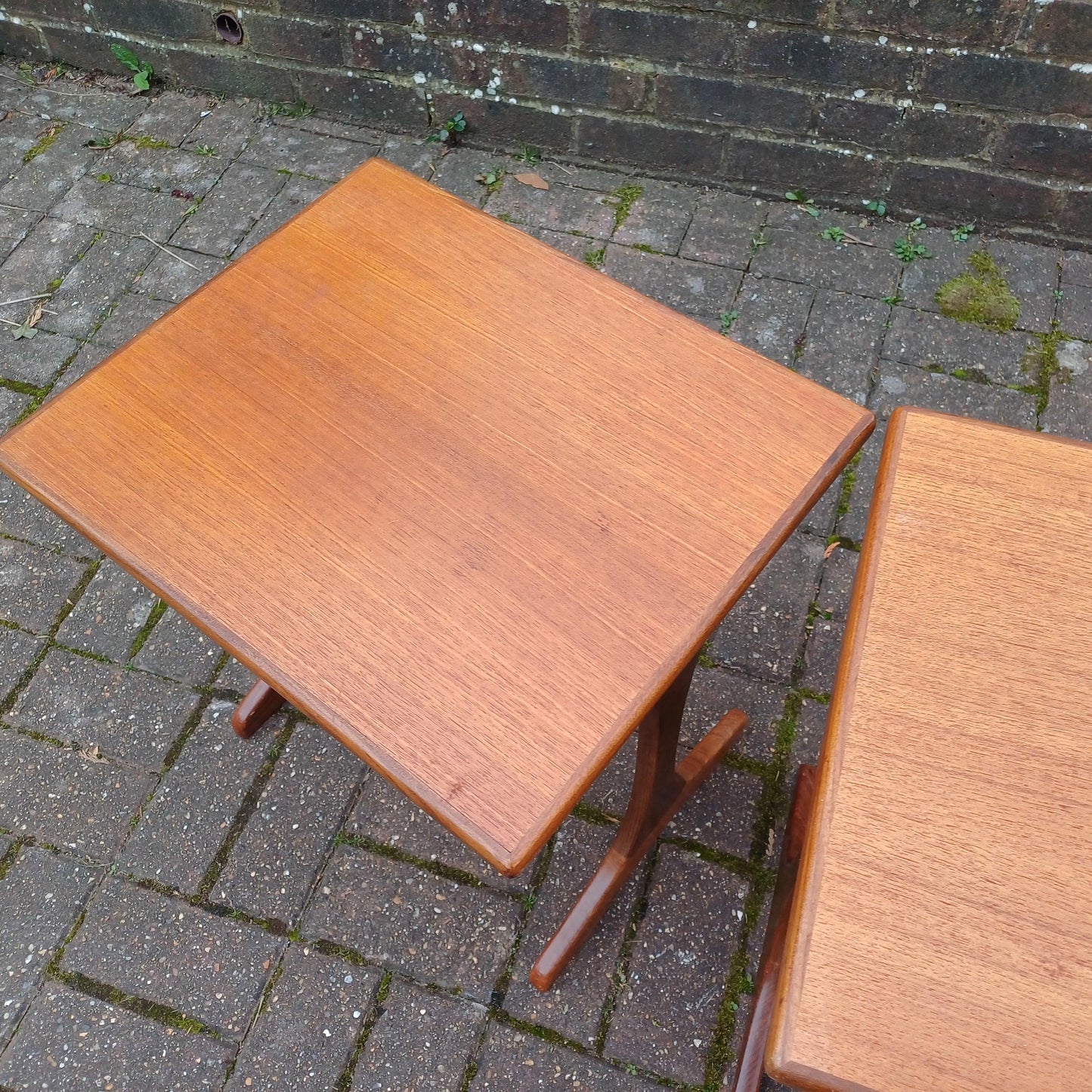 Pair of Vintage Retro Mid-Century Modern Teak Side Tables – Scandinavian Style Maybe G Plan