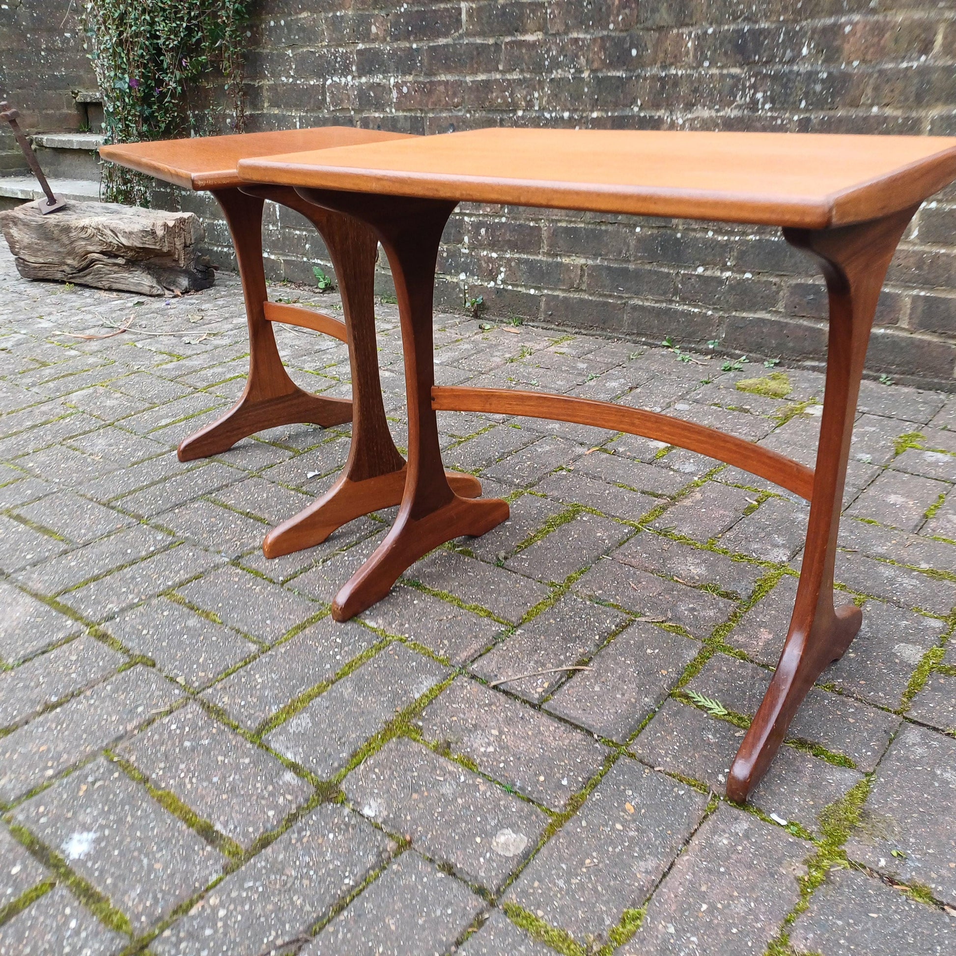 Pair of Vintage Retro Mid-Century Modern Teak Side Tables – Scandinavian Style Maybe G Plan