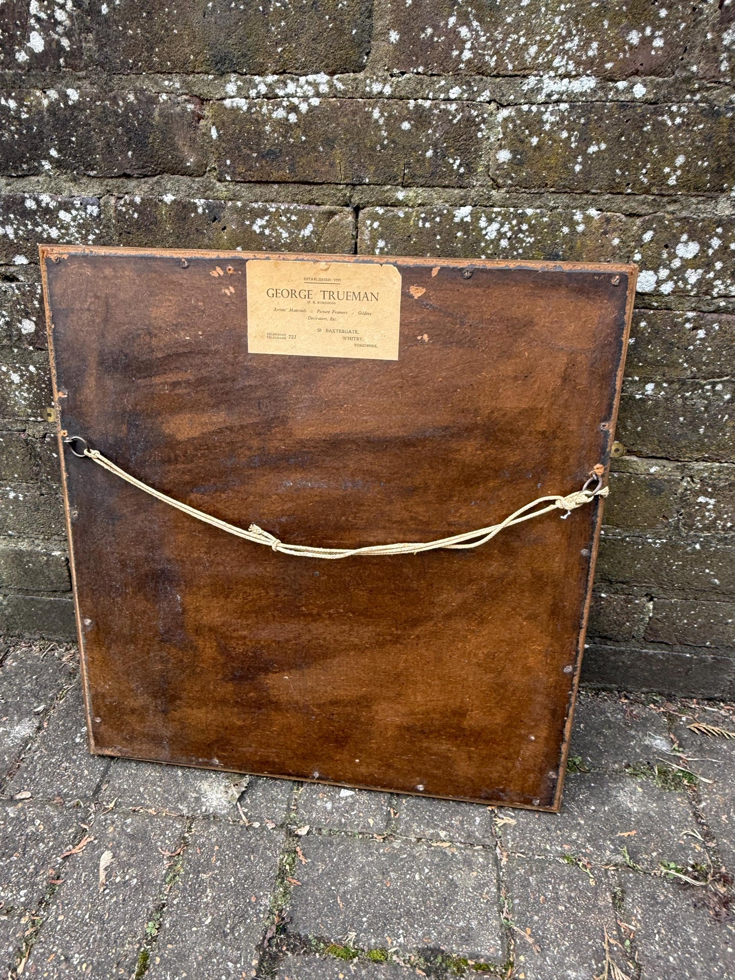 1930s Quality Gesso moulded bevelled small medium sized mirror, heavy vintage mirror with bevelled glass 49.5cm x 52cm - different class!