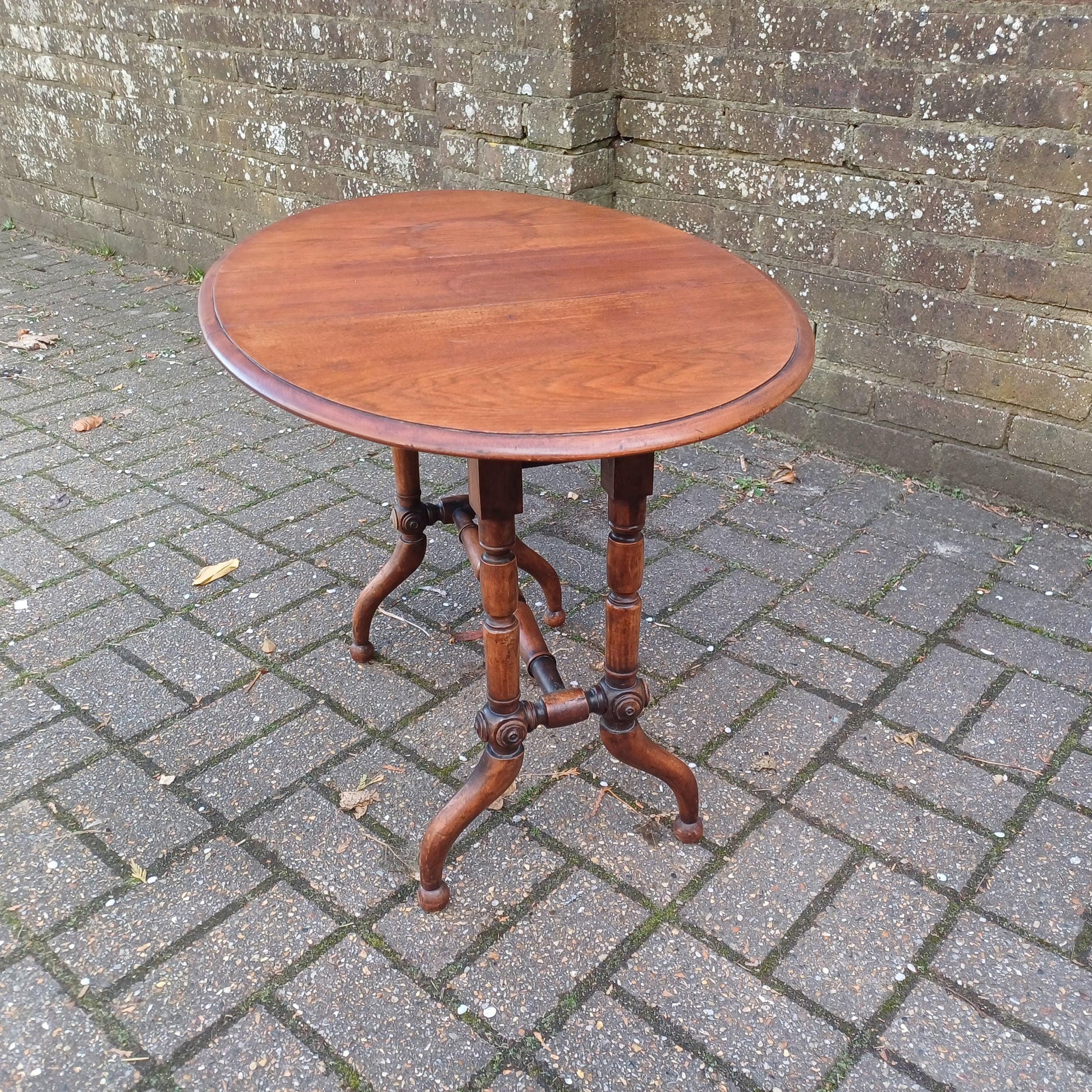 Antique Mahogany Drop-Leaf Table Victorian Style Sutherland or Pembroke Side Table