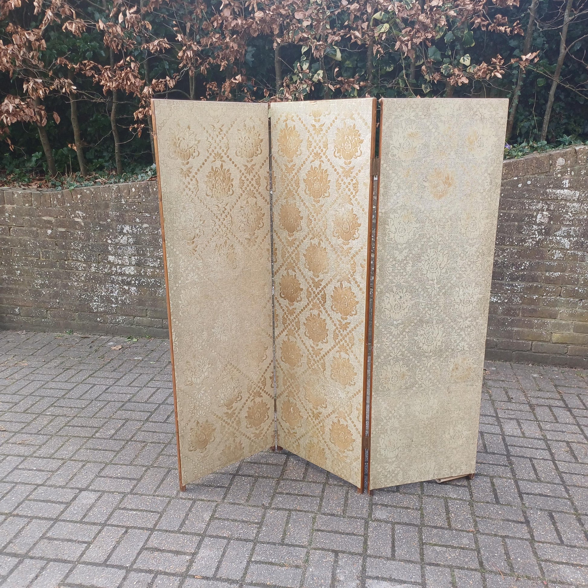Antique Vintage Gothic Revival and Arts and Crafts Vanity Screen Room Divider Early 1900s FREE HAND Delivery