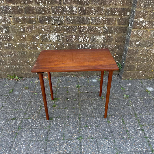 lovely retro vintage wooden table. wooden plant stand. wooden lamp table. retro vintage table.  small table