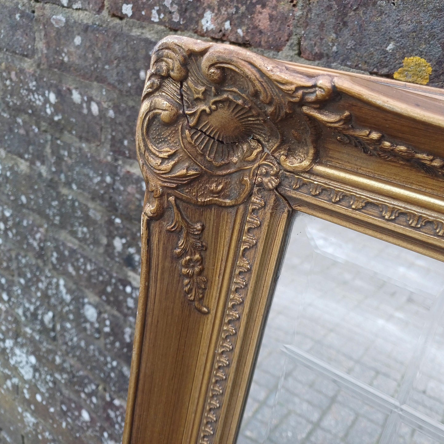 Huge Vintage 80s French Louis XV-Style Wall Mirror Ornate Gilt Frame, Bevelled Glass Panels FREE HAND Delivery