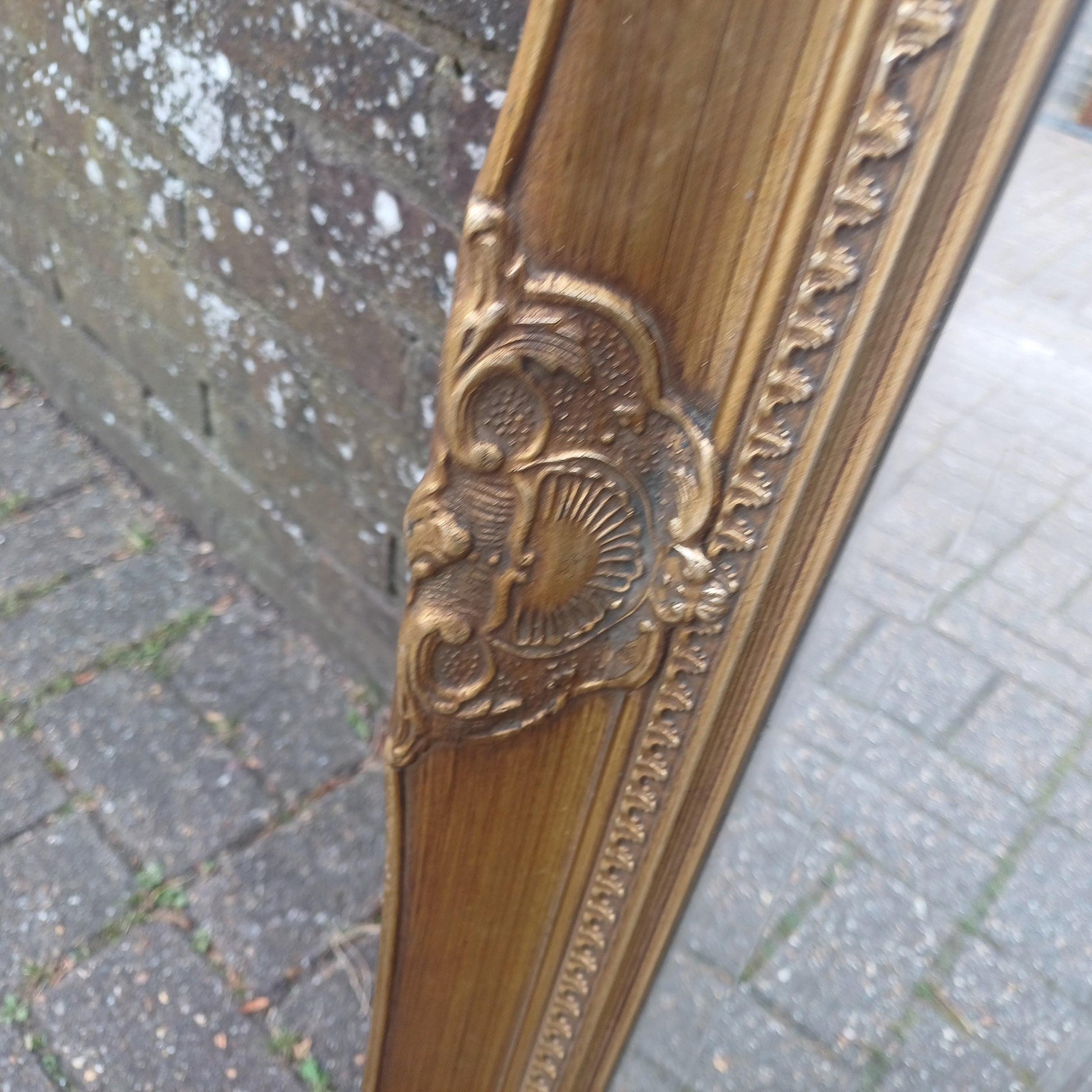 Huge Vintage 80s French Louis XV-Style Wall Mirror Ornate Gilt Frame, Bevelled Glass Panels FREE HAND Delivery