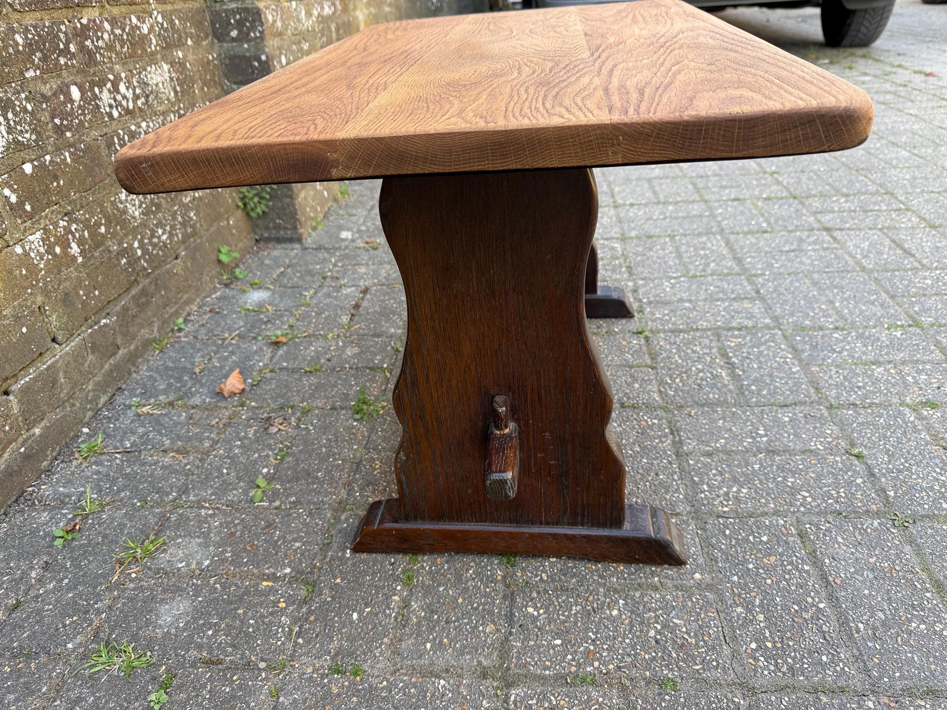 Solid oak vintage coffee table, WEBBER furniture, Croydon, mid-century. side table, vintage table - excellent condition