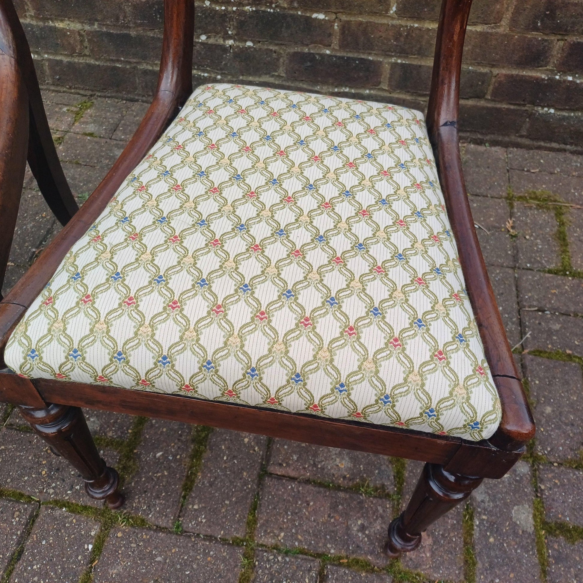 Pair of Early Antique Victorian Rosewood Balloon Back Chairs (c. 1850-1870) – New Fine Upholsterery & Elegantly Crafted FREE HAND Delivery