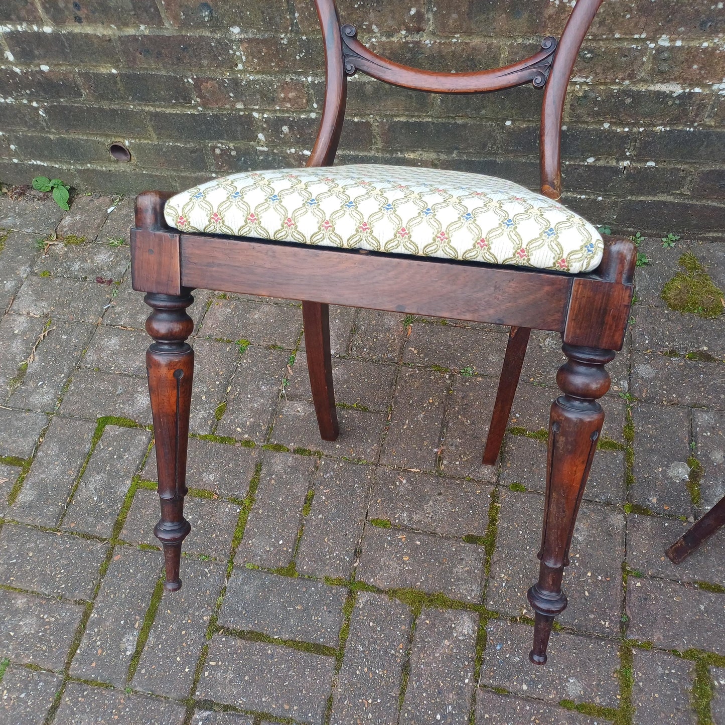Pair of Early Antique Victorian Rosewood Balloon Back Chairs (c. 1850-1870) – New Fine Upholsterery & Elegantly Crafted FREE HAND Delivery