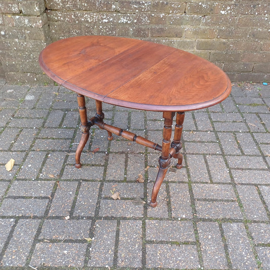 Antique Mahogany Drop-Leaf Table Victorian Style Sutherland or Pembroke Side Table