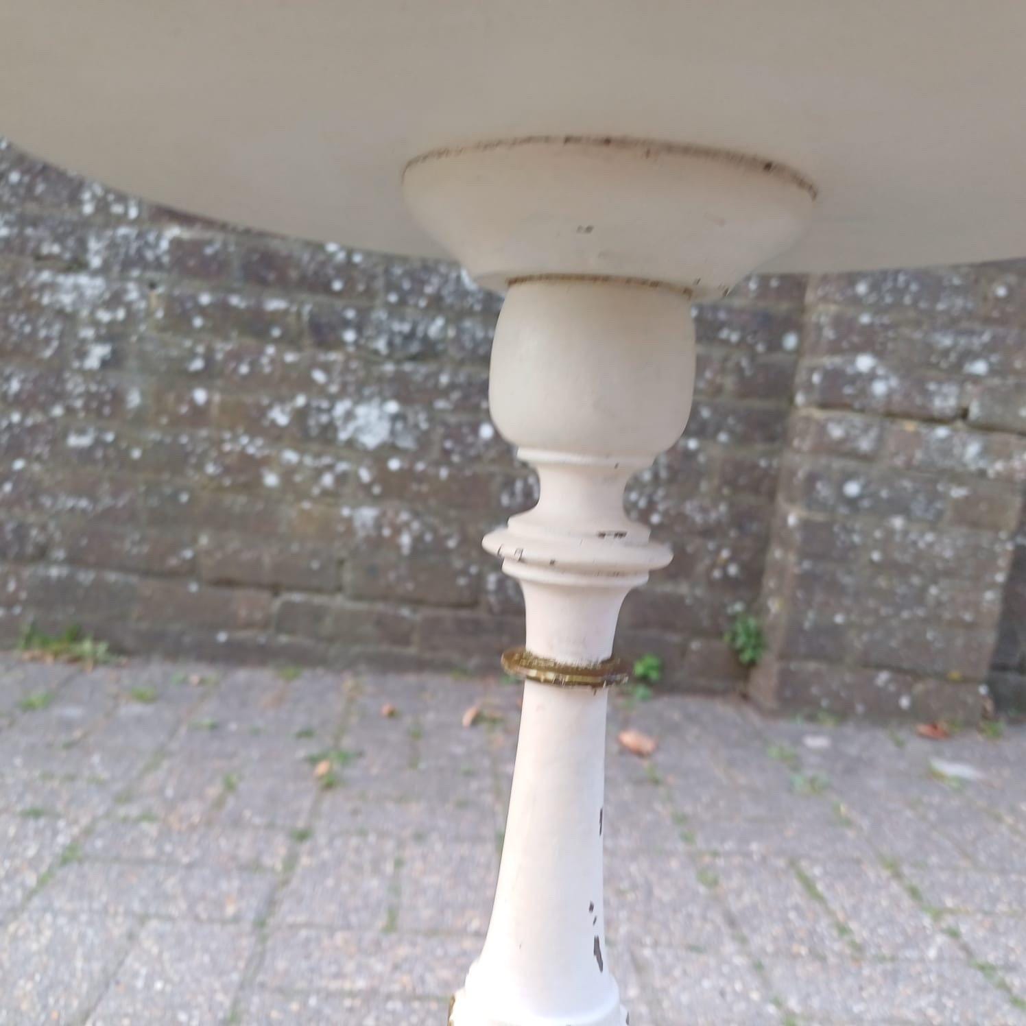 Superb vintage painted white/cream and gold wine table, side table, vintage wooden table, lamp table - white with gold accents