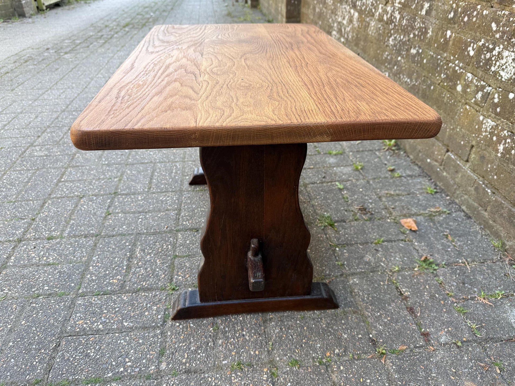 Solid oak vintage coffee table, WEBBER furniture, Croydon, mid-century. side table, vintage table - excellent condition