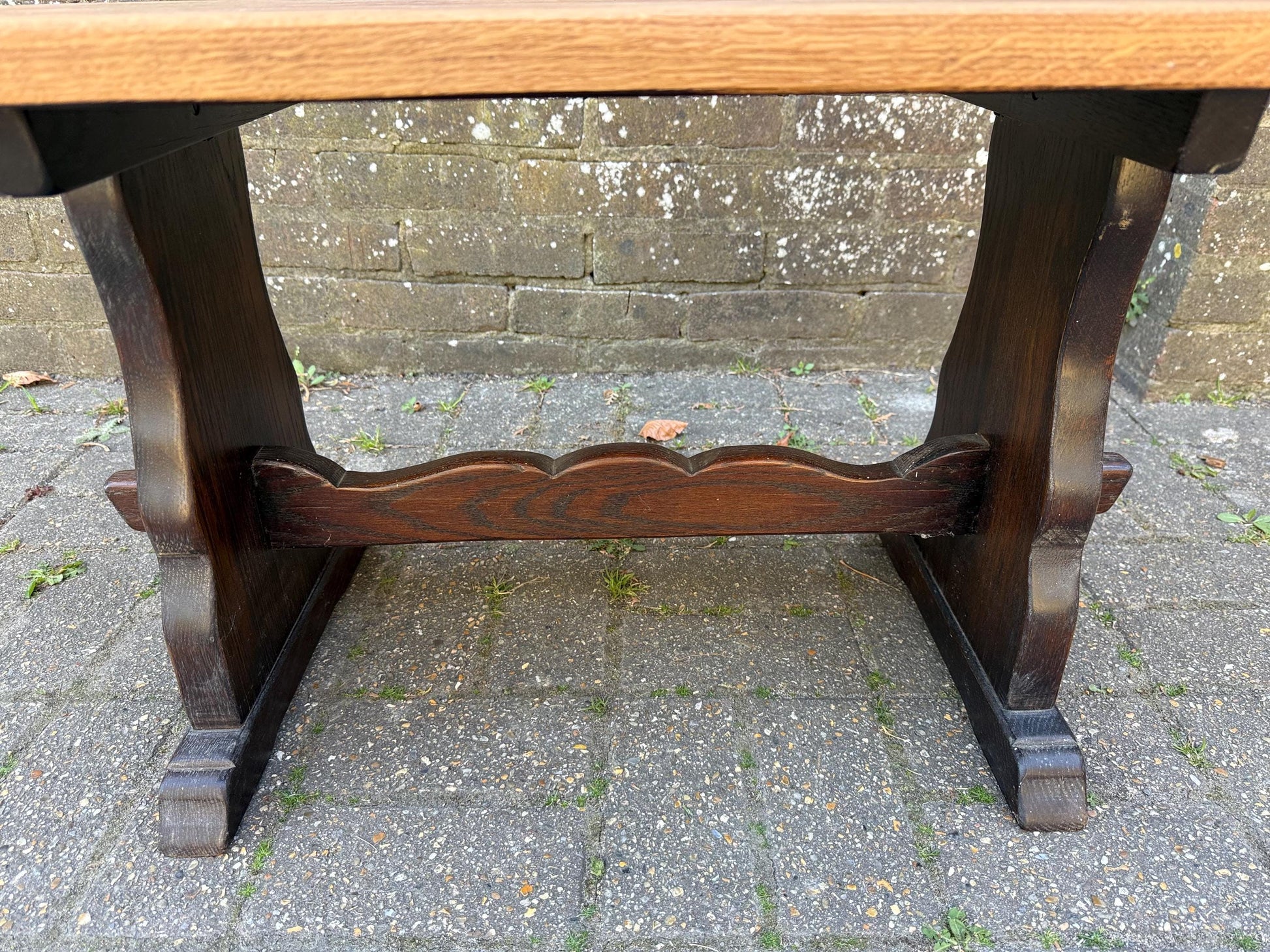 Solid oak vintage coffee table, WEBBER furniture, Croydon, mid-century. side table, vintage table - excellent condition