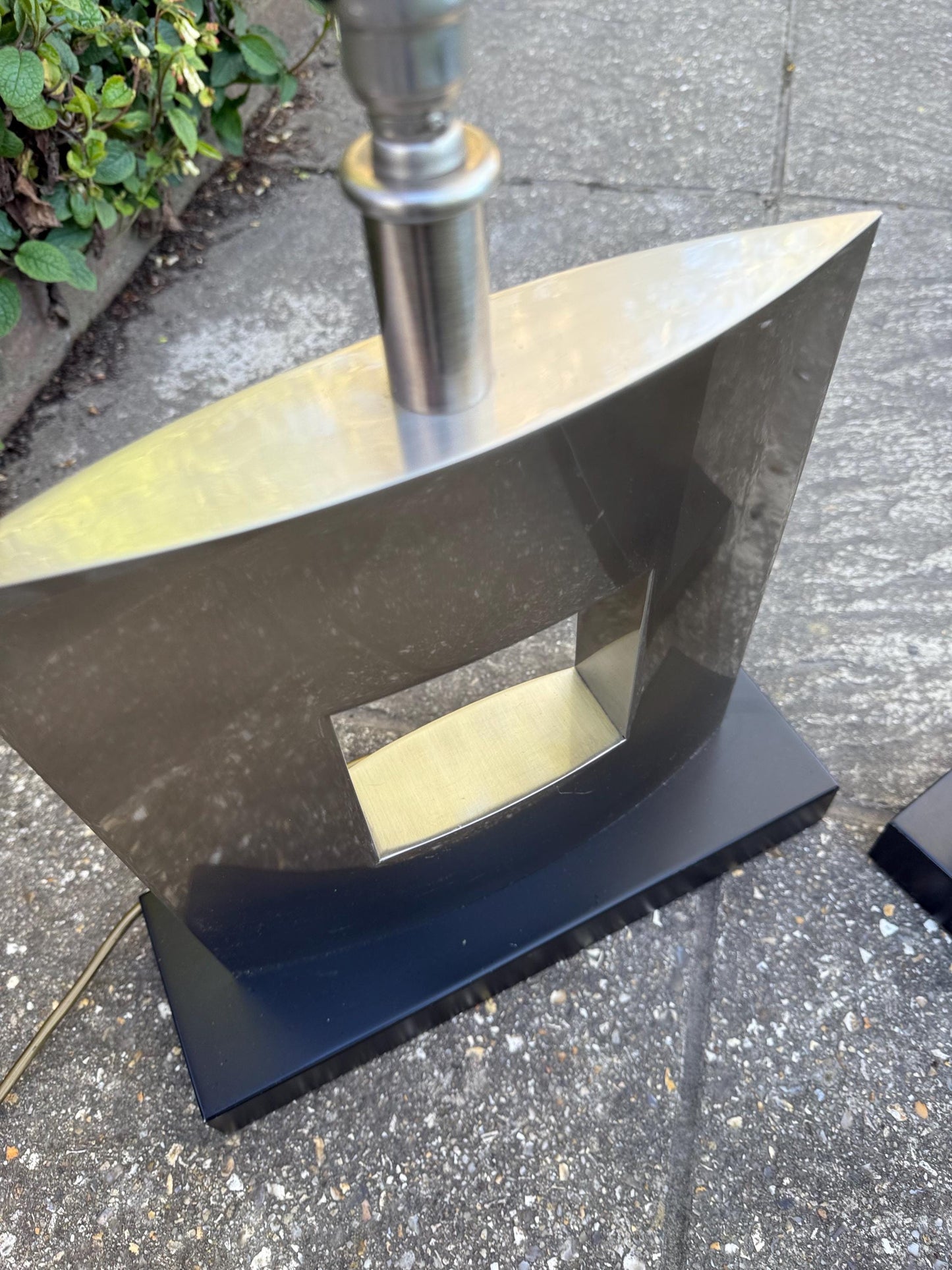 Top Quality Industrial Style Heavy Metal lamps – brushed steel on metal base – large working and PAT tested lamps