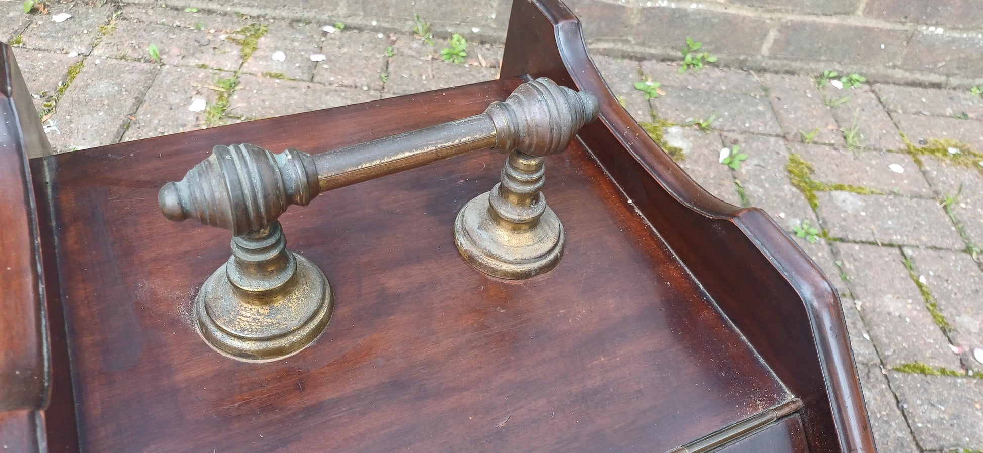Large Antique Edwardian Mahogany Coal Scuttle With Brass Handle & Metal Liner Vintage Fireside Box Fireplace Bin Kindling Wood Fuel Storage.