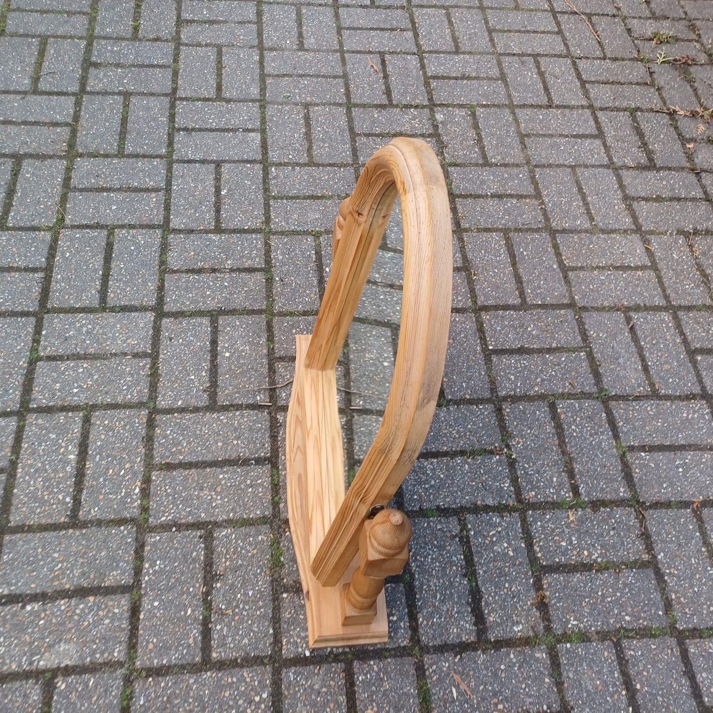 Large vintage pine swing mirror, dressing table mirror, large table mirror, vintage vanity mirror - 63cm tall, 53cm wide