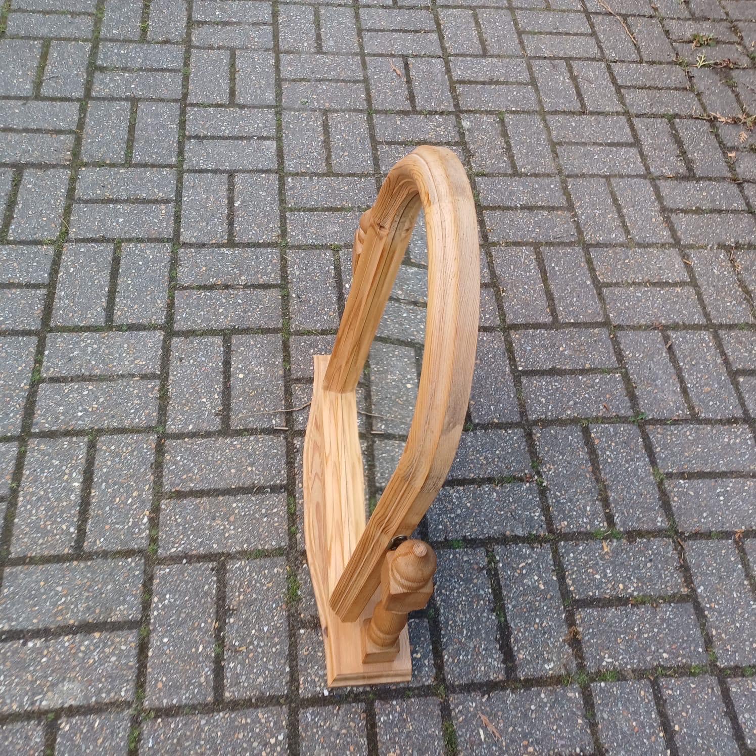 Large vintage pine swing mirror, dressing table mirror, large table mirror, vintage vanity mirror - 63cm tall, 53cm wide