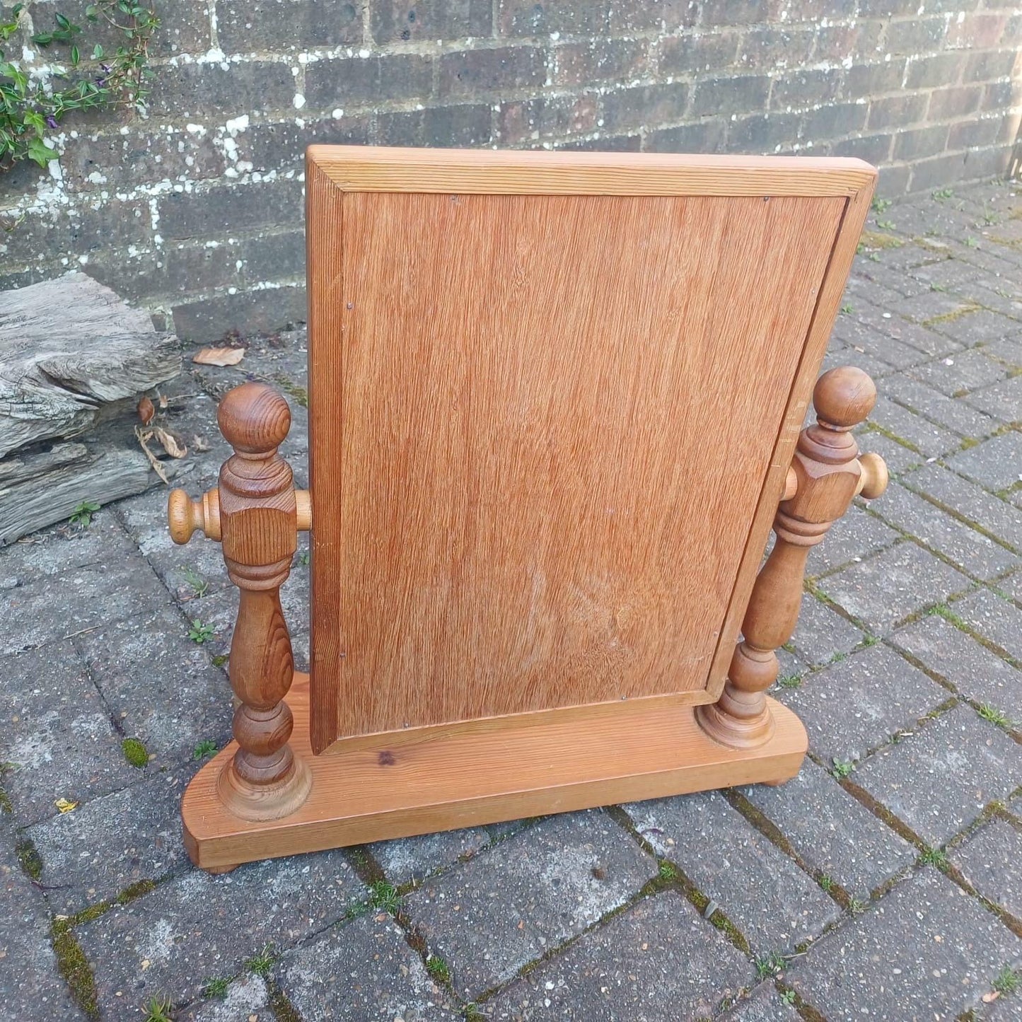 Vintage Pine Dressing Table Mirror, Vanity Swing Mirror, Vintage Swing Mirror, Pine Bedroom mirror