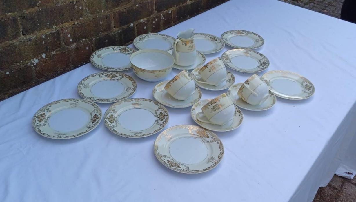 Exquisite Vintage RC Noritake Japanese Tea Set, Hand-Painted Porcelain Tea Set, Royal Crockery Noritake – Circa 1950s
