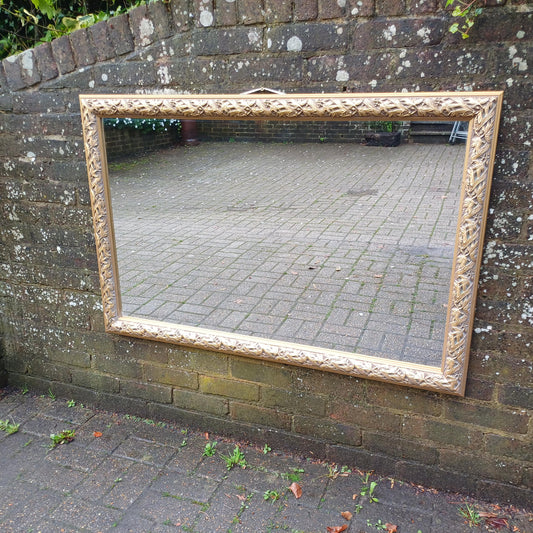Oversized Ornate Gold Wall Mirror Rococo Revival Style Large Vintage Mirror Intricate Floral Frame Statement Home Decor FREE HAND Delivery
