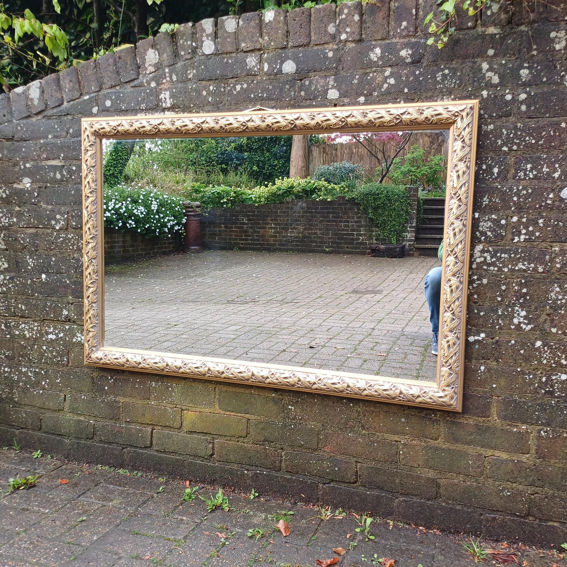 Oversized Ornate Gold Wall Mirror Rococo Revival Style Large Vintage Mirror Intricate Floral Frame Statement Home Decor FREE HAND Delivery