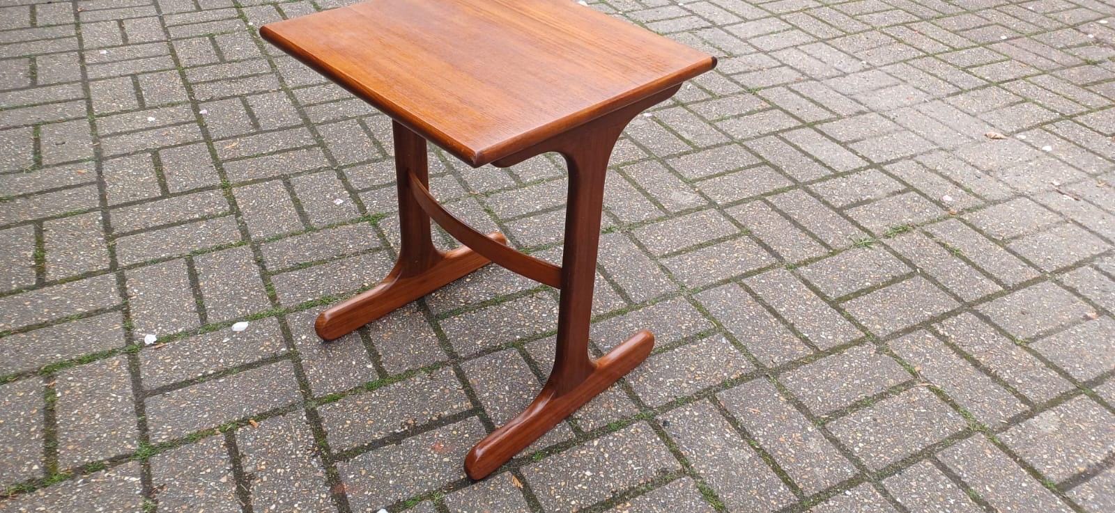 Retro vintage small teak table - Danish G Plan style - plant stand, lamp table, occasional table