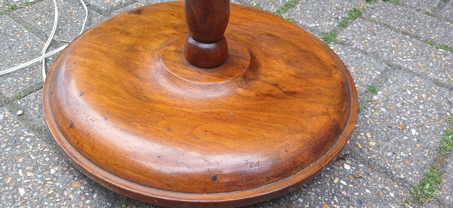 Vintage Mahogany Turned Column Floor Standard Lamp Working Order Traditional Style VGC FREE HAND Delivery