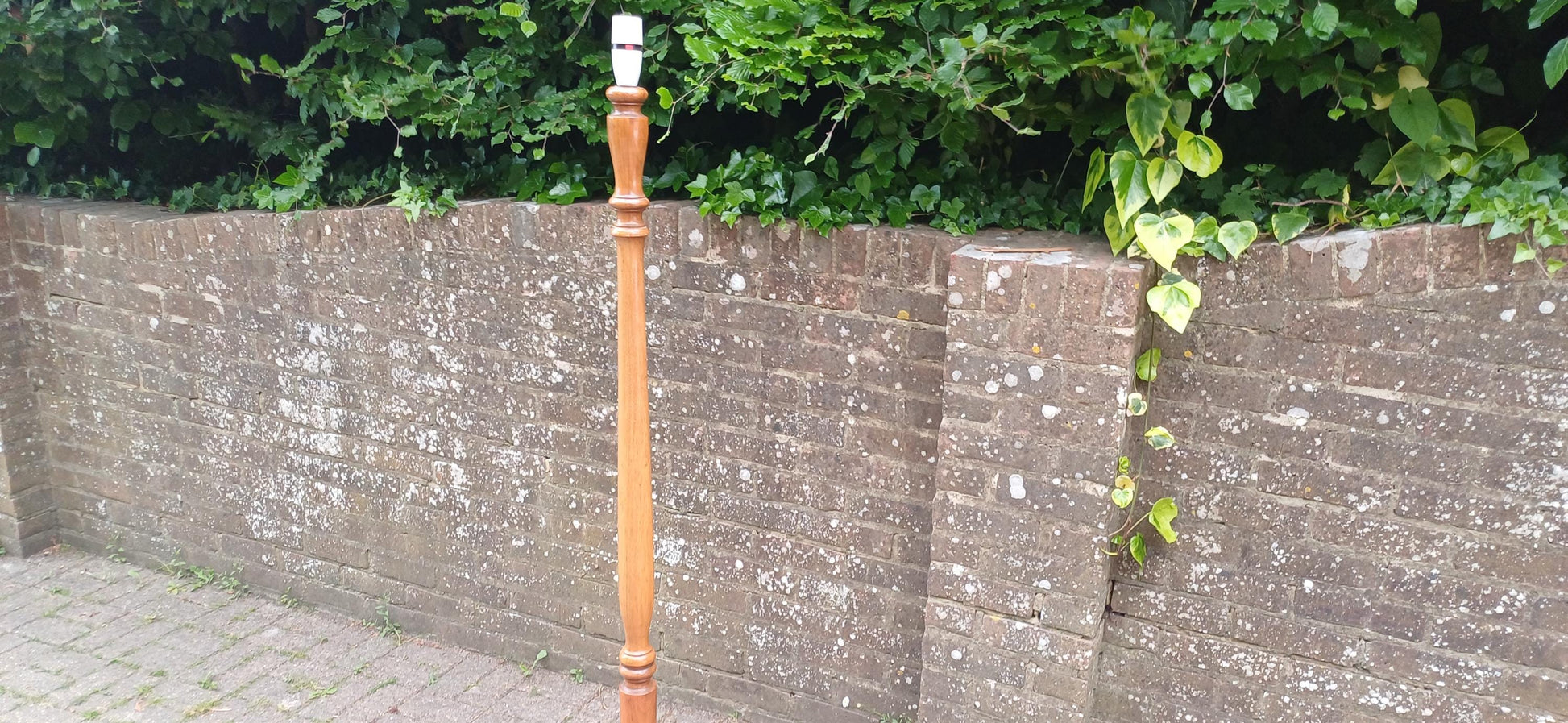 Vintage Mahogany Turned Column Floor Standard Lamp Working Order Traditional Style VGC FREE HAND Delivery