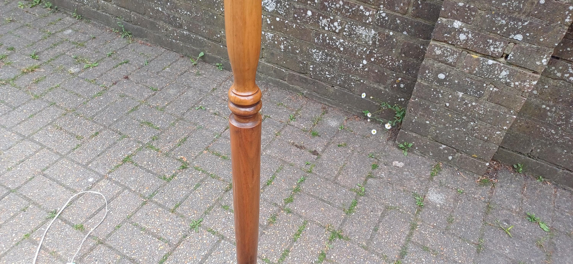 Vintage Mahogany Turned Column Floor Standard Lamp Working Order Traditional Style VGC FREE HAND Delivery