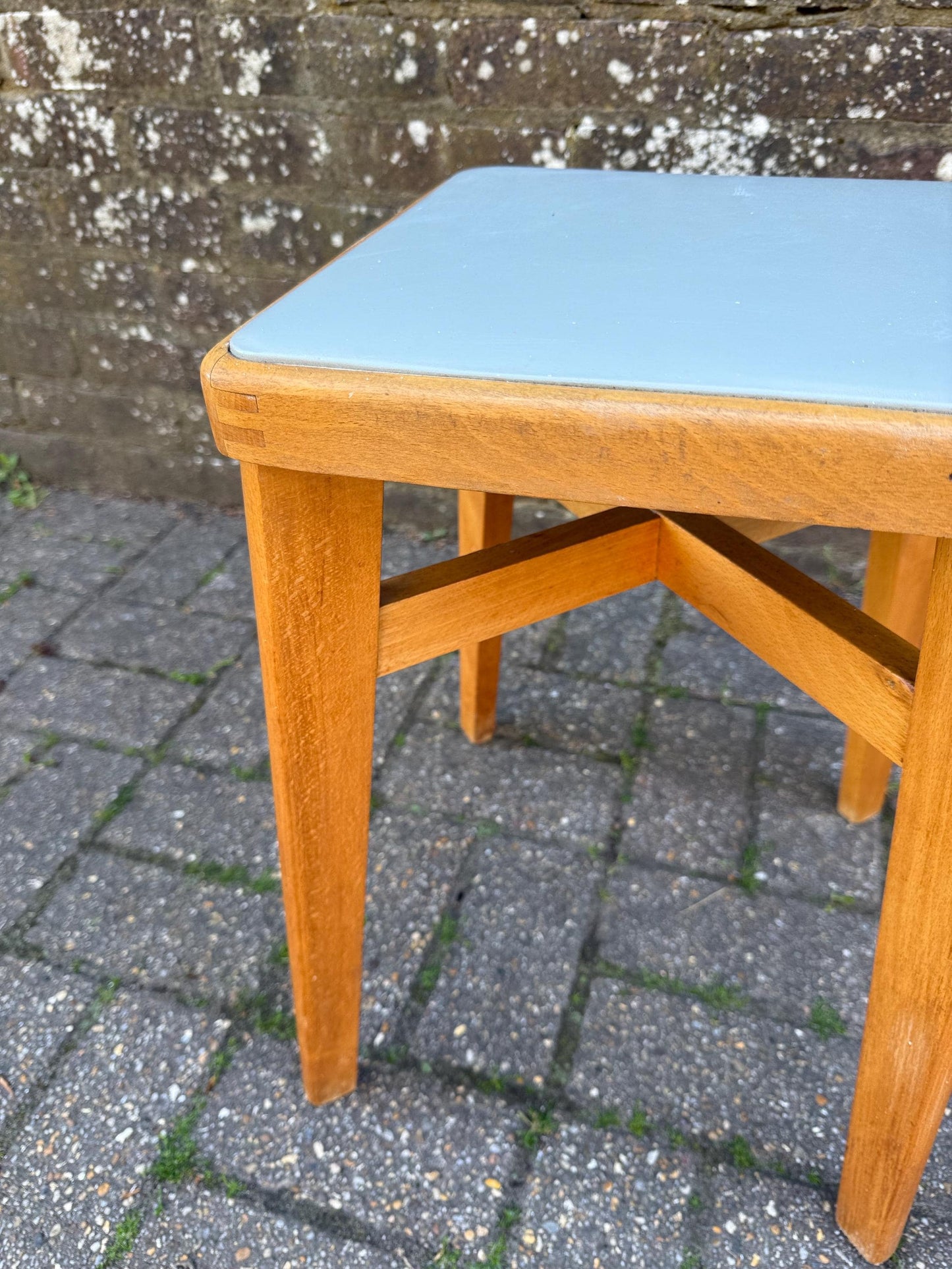 Mid-century retro Ben Chair Ltd Scandi influenced small vintage stool - Ben Chair Stoe stool, retro stool