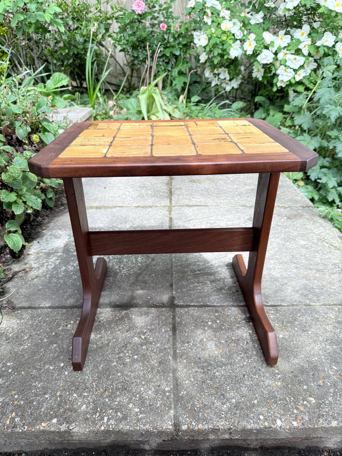 Mid Century Retro vintage G Plan occasional table with perfect tiled top, vintage side table, lamp table - medium small size