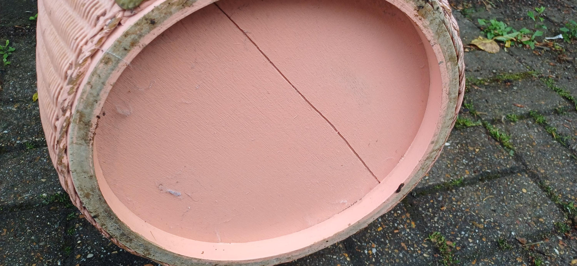 Vintage Pink Lloyd Loom Linen Basket by Lusty Retro Laundry Hamper with Formica Lid 1950s Mid Century Storage Shabby Chic Bathroom Decor