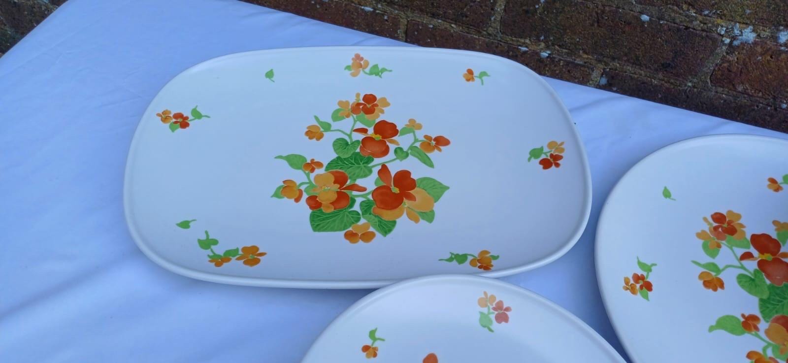 Vintage Noritake Progression “Happy Days” 9069, Vintage Dinnerware Set, 1970s retro dinnerware, floral service - 45 pieces