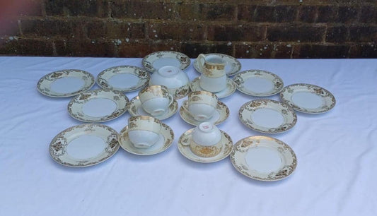 Exquisite Vintage RC Noritake Japanese Tea Set, Hand-Painted Porcelain Tea Set, Royal Crockery Noritake – Circa 1950s