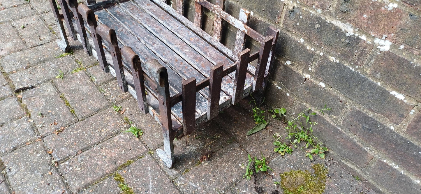 Very Large Antique Cast Iron Fire Grate English Hearth Basket Rustic Fireplace Insert Vintage Iron Fire Basket FREE HAND Delivery